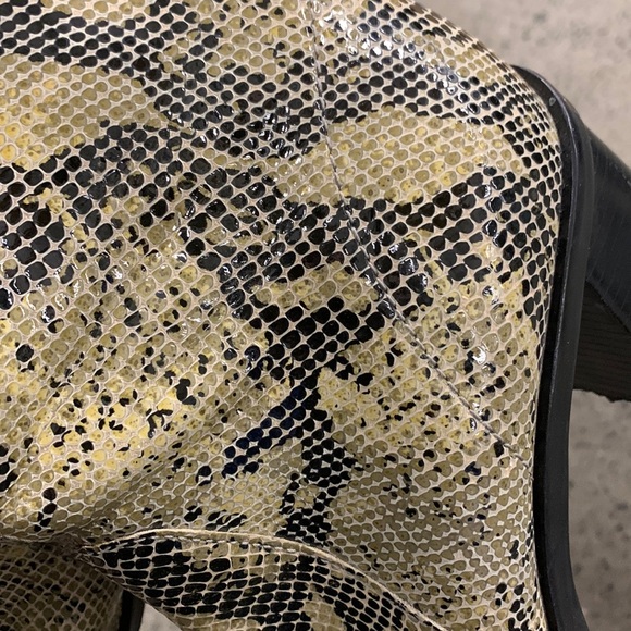 MIA Python Leather Block Heel Boots - Picture 4 of 4